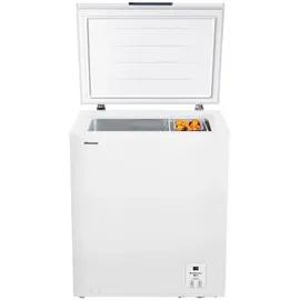 Hisense FT184D4AWYE - Horizontale Gefriertruhe, Korb mit Griff, elektronische Temperaturregelung, mit 142 l Nutzvolumen, leise, 40 dBA, Weiß