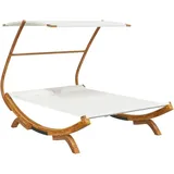 vidaXL Doppelliege 203 x 165 x 138 cm Creme