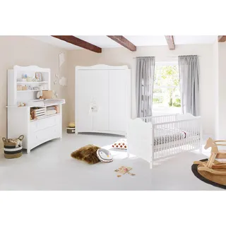 Pinolino Kinderzimmer Florentina extrabreit groß inkl. extrabreitem Regalaufsatz 3-tlg. weiß