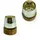 Hti-Living Windlicht 2er Set Mangoholz/Glas Blau/Braun