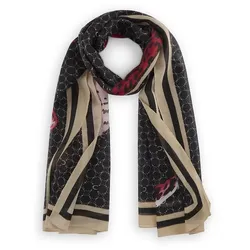 Codello Schal mit Monogramm-Muster und Leopard Tücher & Schals   Damen 