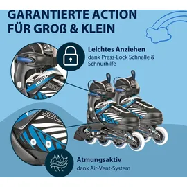 Hudora Leon Kinder schwarz/blau, 33-36