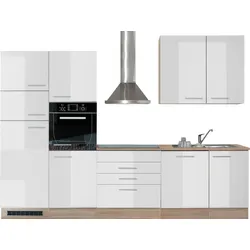 Küchenzeile »Laurel«, (Set), ohne E-Geräte, Breite 310 cm, Küche: Farbe Lagerware + Korpus: eiche sonoma + Arbeitsplatte: eiche sonoma, , 86775064-0 B/T: 310 cm x 60 cm