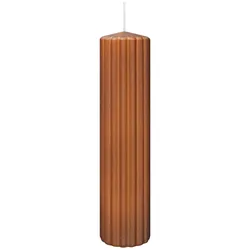 Wiedemann Kerzen Kerzen Stone Grooves Caramel 200 x Ø 50 mm 4er Set