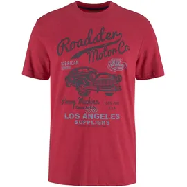 Arizona T-Shirt ARIZONA, Herren, Gr. 3XL (64/66), rot (rot, meliert), Single Jersey, Obermaterial: 60% Baumwolle, 40% Polyester, meliert, normal, Rundhals, Shirts T-Shirt, Kurzarm, melierte Optik, Rundhals, aus Baumwollmischung, Topseller