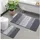 luxuskollektion Badteppich Grau 50 x 80 cm + 50 x 60 cm