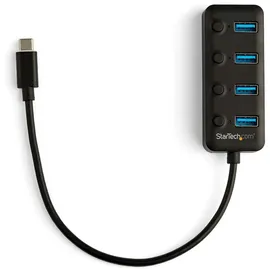 Startech StarTech.com 4 Port USB-C Hub - 4x USB-A mit individuellen An/Aus-Schaltern - Schwarz