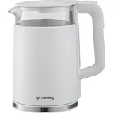 Grossag Wasserkocher 1,7l weiss, Wasserkocher, Weiss