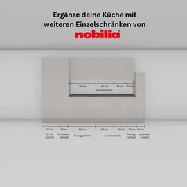 Nobilia Herdumbauschrank Flash 60 x 58,3 x 216,6 cm Weiß