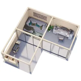 Palmako Carport/Pavillon Connect Lenna 24,9 m2 Set 423 Slide weiß lackiert