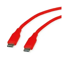 Roline USB 2.0 Kabel C-C ST/ST Silikon 60W Rot