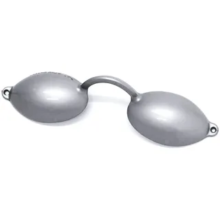 Covha Silberfarbene Solarium UV-Schutzbrille mit Silikonband, Augenschutz zur Augapfelabdeckung im Solarium oder am Strand, Vollrand, Silikon, Silber, Vintage, Unisex, 1 Stück