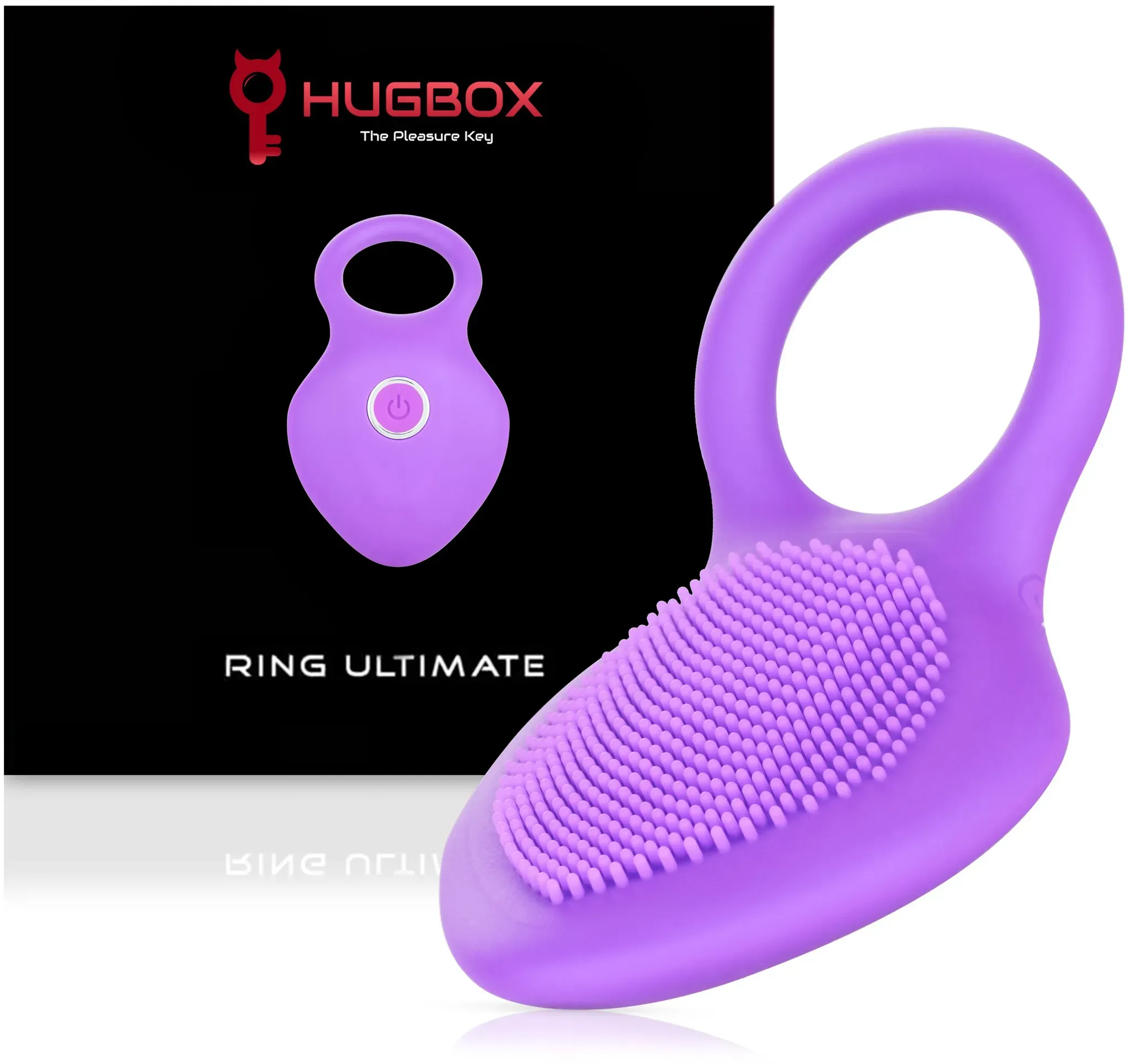 Hugbox Sextoy Vibratiering voor Koppels – Clitorisstimulator, Waterdicht 20x20x10 cm