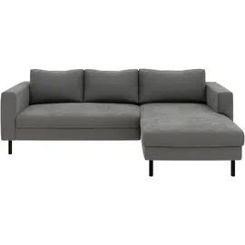TRENDMANUFAKTUR Ecksofa Amazing II Cord 2-Sitzer Grau
