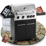 flammenwerk Gasgrill 4+1 Brenner schwarz