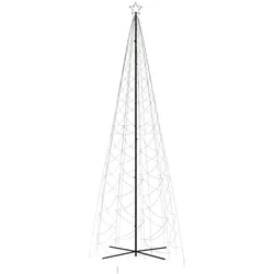 vidaXL LED-Weihnachtsbaum Kegelform Kaltweiß 1400 LEDs 160x500 cm