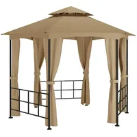 VidaXL Pavillon mit Seitenwänden 3,1x2,7 m Taupe