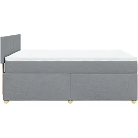 vidaXL Boxspringbett 140 x 200 cm Hellgrau