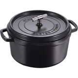 Staub - Buster Punch Cocotte - Black - 28 cm, Pfanne + Kochtopf, Schwarz