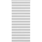 vidaXL Doppelrollo 115 x 200 cm Zebra/Hellgrau