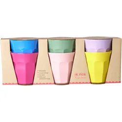 RICE Melamin Becher Set Flower Me Happy 6er, Medium