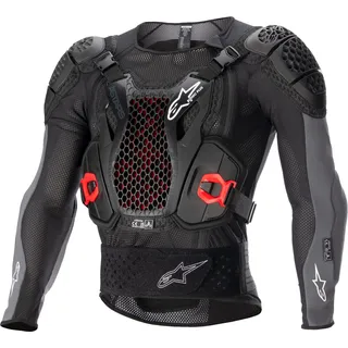 Alpinestars Bionic Plus V2 Protektorenjacke Level-2 - Schwarz/Dunkelgrau/Rot / S