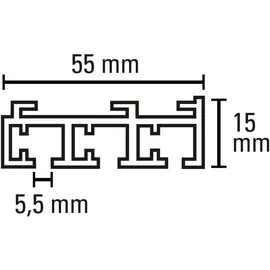 GARDINIA Flächenvorhangschiene 3-läufig, 3 läufig-läufig kürzbar 3-läufig,