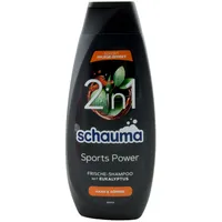 Schauma Shampoo SPORTS POWER 1 x 400ml mit Eukalyptus für Körper & Haar