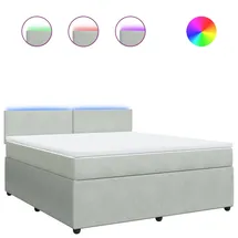 vidaXL Boxspringbett 180 x 200 cm Hellgrau