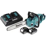 Makita DUC353PG2 inkl.  2 x 6,0 Ah Akku + Doppelladegerät / 35 cm