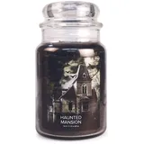 Village Candle Haunted Mansion Große Apothekerdose im Glas, Duftkerze, 602 ml, Schwarz