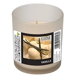 Papstar Duftkerzen im Glas, Vanilla, Ø 70 mm · 77 mm, "Flavour", 6 Stück
