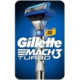 Gillette Mach3 Turbo 3D Rasierer Herren mit verbesserten Feuchtigkeit