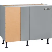 kochstation Eckunterschrank KS-Cara 100 x 58,4 x 87 cm Grau
