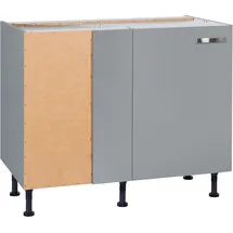 kochstation Eckunterschrank KS-Cara 100 x 58,4 x 87 cm Grau