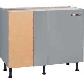 kochstation Eckunterschrank KS-Cara 100 x 58,4 x 87 cm Grau