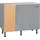 kochstation Eckunterschrank KS-Cara 100 x 58,4 x 87 cm Grau