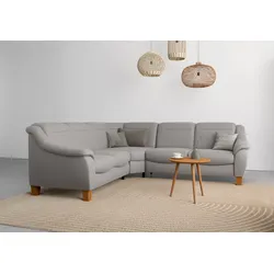Ecksofa HOME AFFAIRE "Caldera L-Form", grau, B:270cm T:250cm, 100% Polyester, Sofas, Federkern, wahlweise mit Kopfteilverstellung, Bettfunktion, Bettkasten