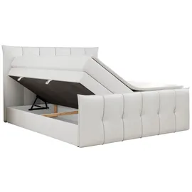 MKS Meble King Boxspringbett 200 x 200 cm H3 Weiß