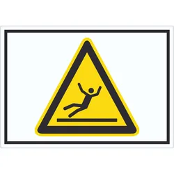 Vorsicht Rutschgefahr Symbol Aufkleber A3 (297x420mm)