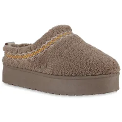 Damen Pantoffeln in Khaki