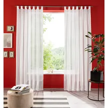 OTTO home Gardine OTTO HOME "XANA" Gr. 1, weiß, B:145cm H:145cm, Voile, Polyester, Gardinen, Gardine, Bestseller, einfarbig, 1 Schal, pflegeleicht, preiswert