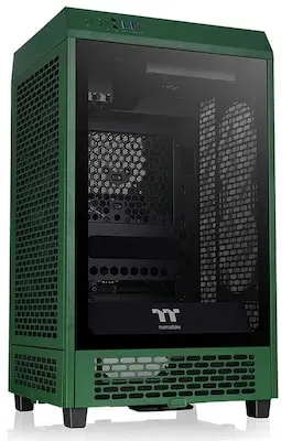 Thermaltake The Tower 200 Mini-Tower Mini-ITX Gehäuse Sichtfenster Racing Green