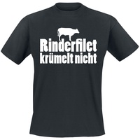 Food T-Shirt - Rinderfilet krümelt nicht - M bis 5XL - für Männer - Größe XL - schwarz - XL