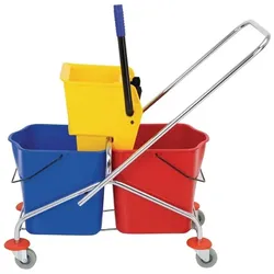 Gastronoble Jantex doppelter Moppeimer mit Mopppresse - 2 x 23L