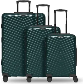 Redolz Essentials 18 Koffer-Set 3-tlg. polycarbonat/metallic-green shiny