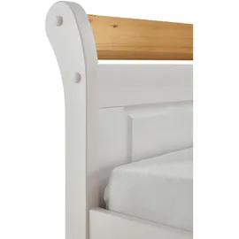 Kiefer massiv Bett 90 x 200 cm Kiefer massiv weiß