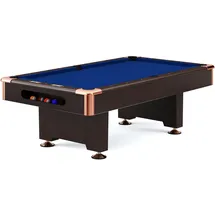 Automaten Hoffmann Billardtisch Club Pro III Dekor Nussbaum, Simonis 860, Royal-Blue, 7 ft (Spielfeld 198x99 cm)