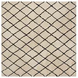 Beliani Teppich beige / schwarz 200 x 200 cm geometrisches Muster Kurzflor MIDYAT