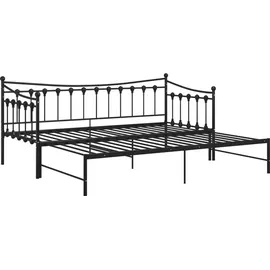 vidaXL Ausziehsofa 90 x 200 cm Schwarz